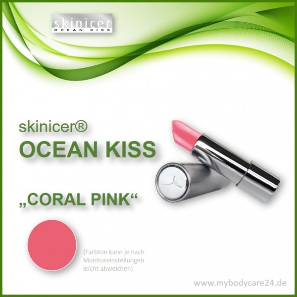 skinicer® OCEAN KISS Lippenstift Coral Pink