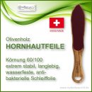 Olivenholz-Hornhaut-Feile - jede ein Unikat, extrem stabil