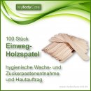 100 Holzspatel für hygienisches Sugaring / Waxing
