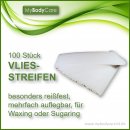 100 reißfeste Vliesstreifen für Waxing / Sugaring 20x7 cm- mehrfach verwendbar